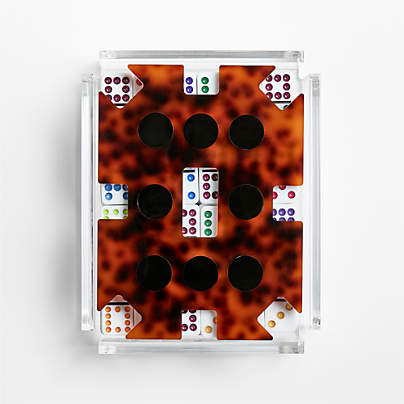 Luxe Dominoes El Tren Tortoise Shell Mexican Dominoes