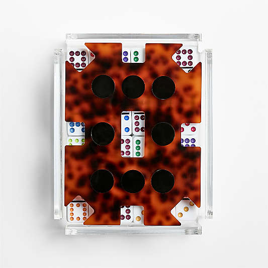 Luxe Dominoes El Tren Tortoise Shell Mexican Dominoes