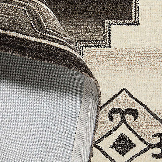 Lyon Wool Traditional Hand-Tufted Black Rug Swatch 12"x18"