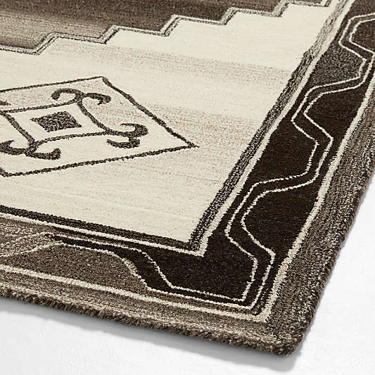 Lyon Wool Traditional Black Area Rug