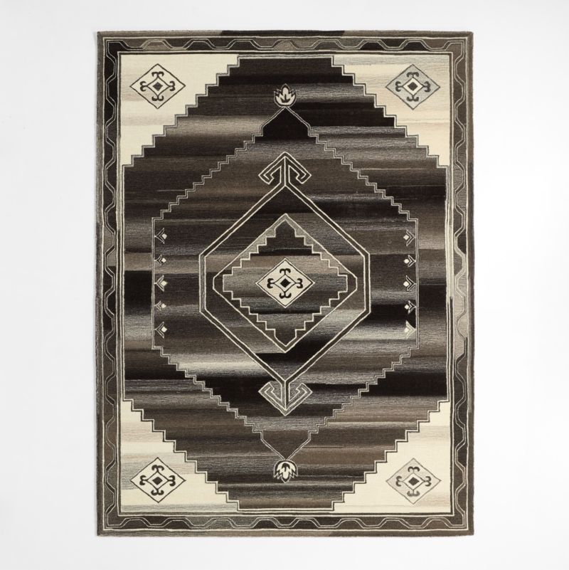 Lyon Wool Traditional Black Area Rug 6'x9' - image 1 of 5