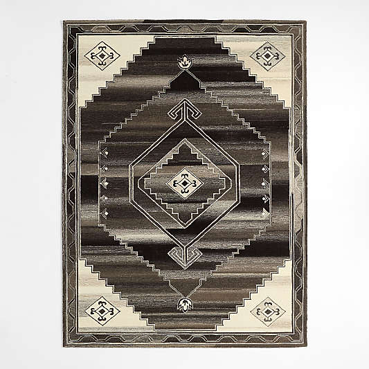 Lyon Wool Traditional Hand-Tufted Black Area Rug