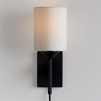 Crate and barrel plug deals in wall sconce