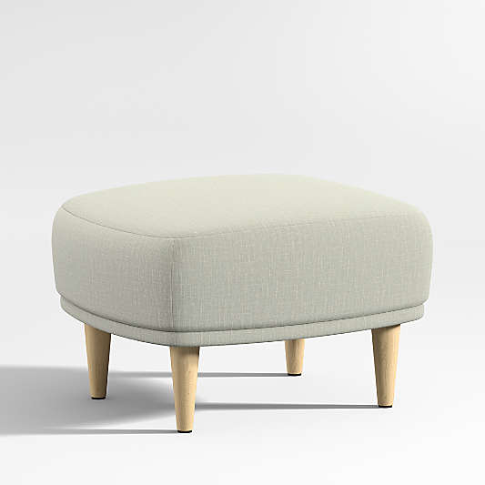 Lyric Sage Green Curved Nursery Ottoman