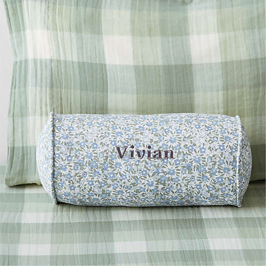 Liza Ditsy Multi Blue Floral Kids Bolster Pillow