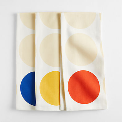 View Dots Cotton Dish Towels, Set of 3 by Molly Baz details