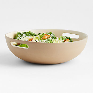 View Cae Sal Butter Yellow Stoneware Serving Bowl by Molly Baz details