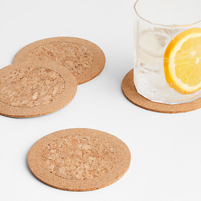 View Set of 4 Cork Coasters by Molly Baz details