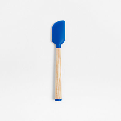View Wood and Blue Silicone Mini Spatula by Molly Baz details