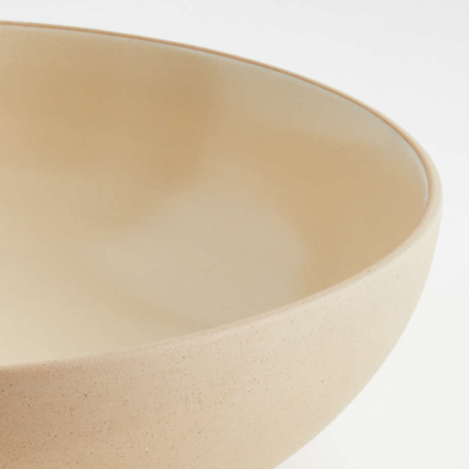 Small Butter Yellow Stoneware Serving Bowl by Molly Baz