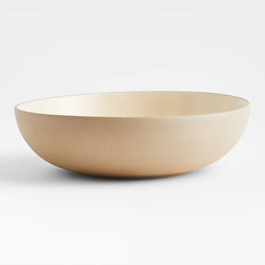 Small Butter Yellow Stoneware Serving Bowl by Molly Baz