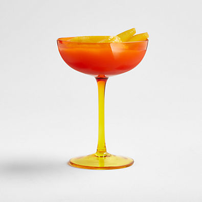 View The Tini 6-Oz. Glass in Paprika Red by Molly Baz details