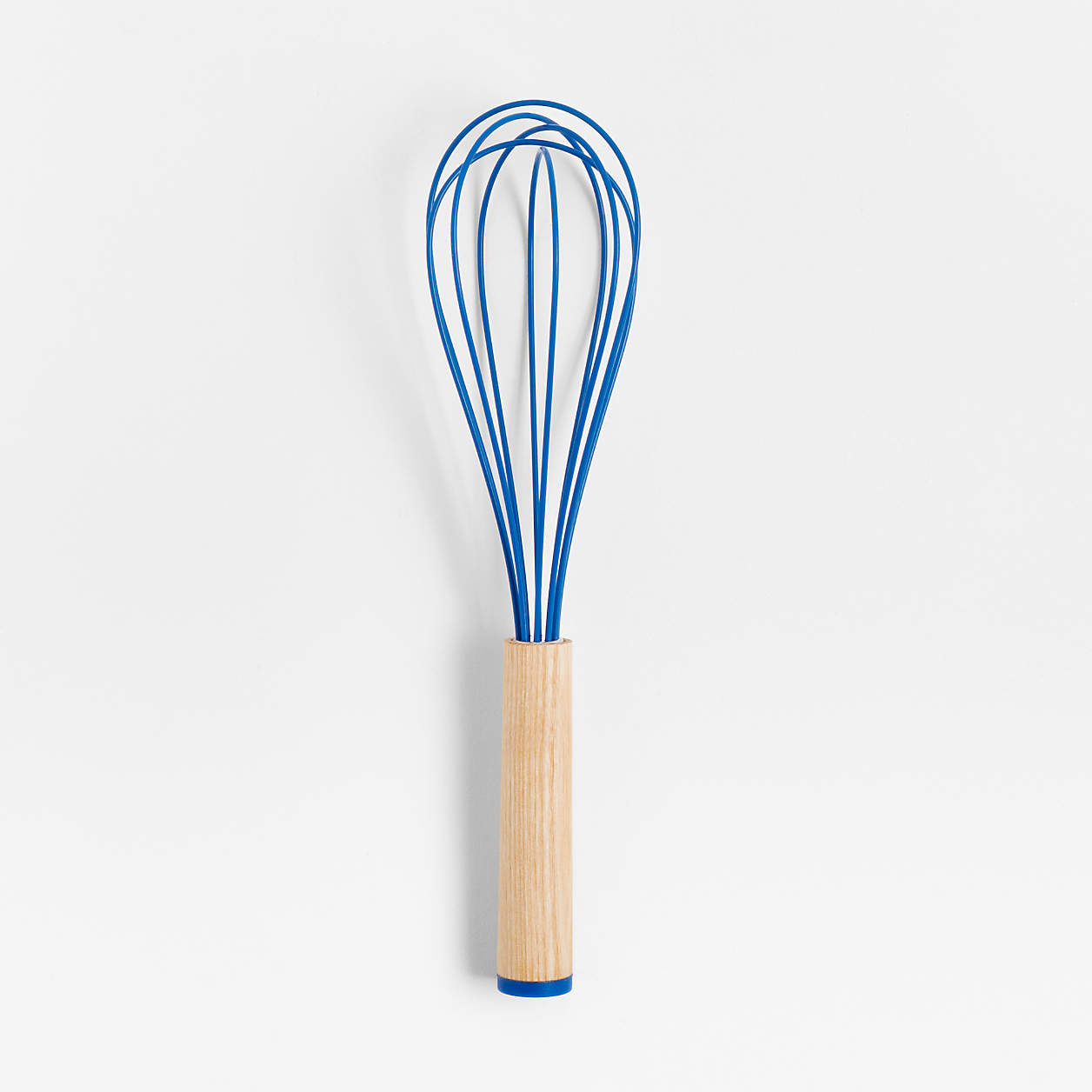 Wood And Blue Silicone Whisk By Molly Baz Reviews Crate Barrel