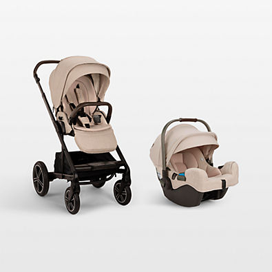 View Nuna ® PIPA ™ rx Biscotti Brown Reclining Baby Car Seat + MIXX ™ next Stroller Travel System details