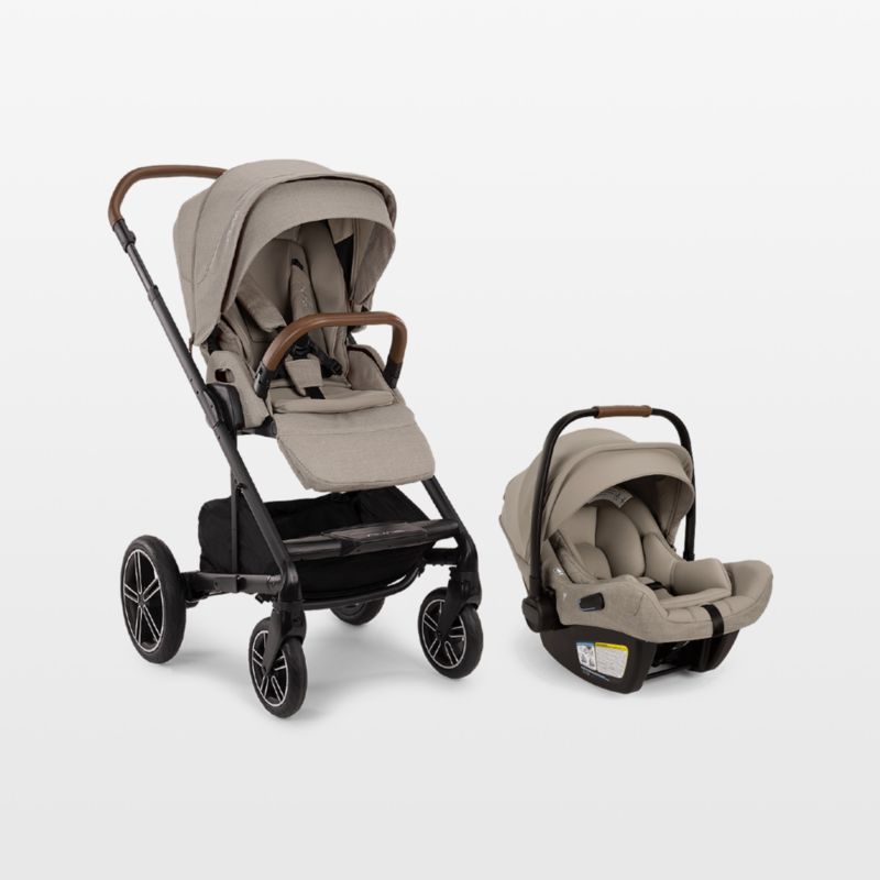 Nuna ® PIPA ™ aire rx Hazelwood Light Brown Reclining Baby Car Seat + MIXX ™ next Stroller Travel System - image 0 of 9