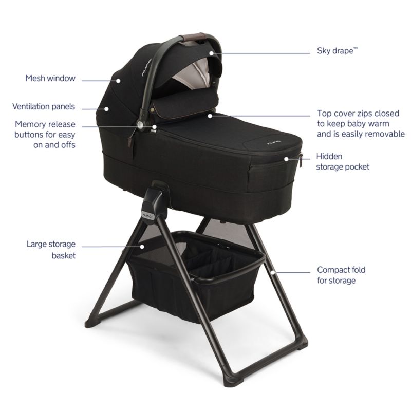 Nuna ® MIXX ™ Series Caviar Baby Bassinet - image 6 of 7