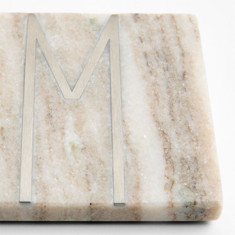 Tuscan Kitchen Marble "M" Monogram Coasters, Set of 4 - image 2 of 4
