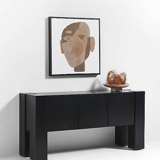 Sobro 67" Black Wood Credenza
