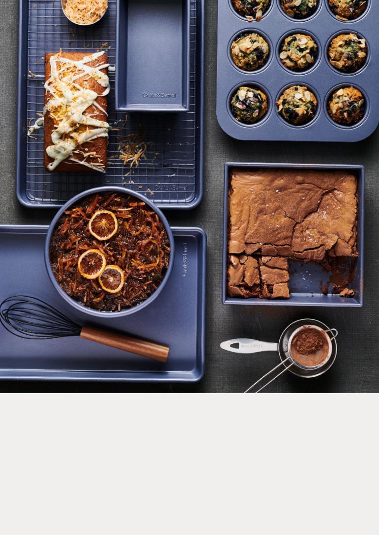 JOHO BAKING Deep Baking Pans Sets Nonstick,Baking Sheets for Oven,Bakeware  Rectangular Cake Pan Set,3 Piece,Gold