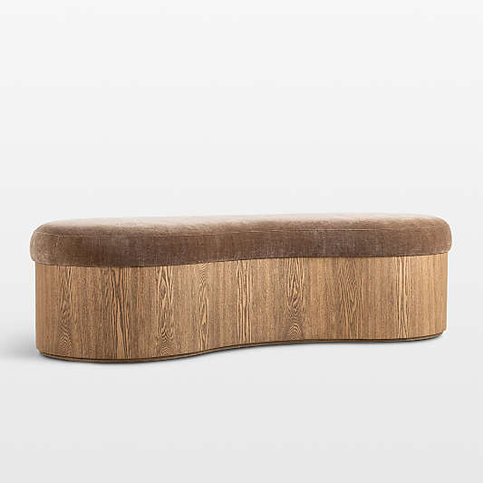 Mabel 73" Toasted Ash Accent Bench