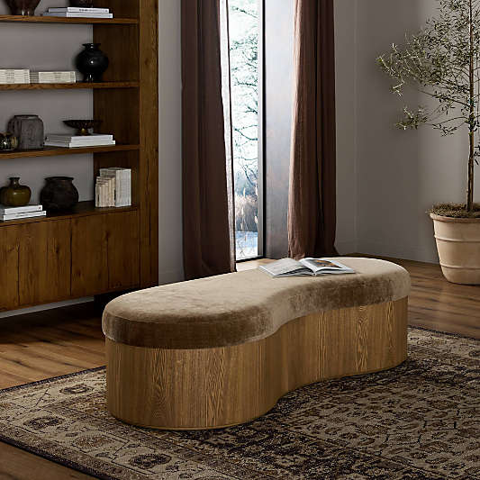 Mabel 73" Toasted Ash Accent Bench