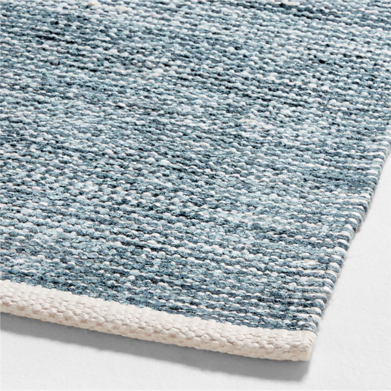 Macon Blue and Ivory Chenille Area Rug 9'x12' - image 5 of 5