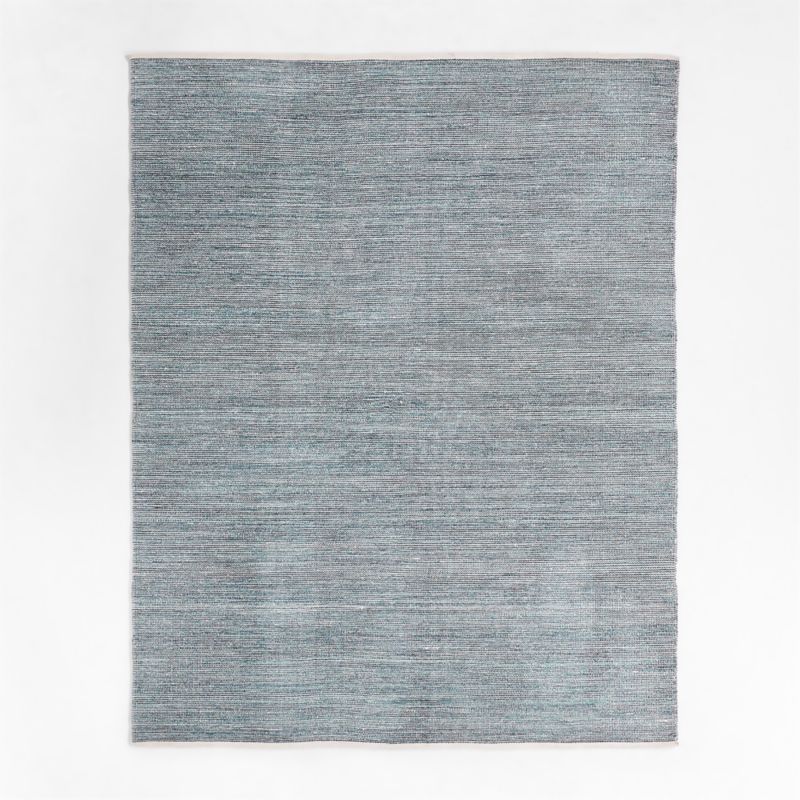 Macon Blue and Ivory Chenille Area Rug 9'x12' - image 2 of 5