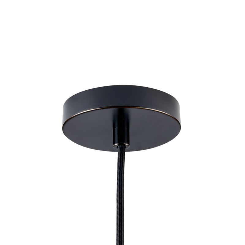 Maddox Navy Bell Pendant Light with Black Socket