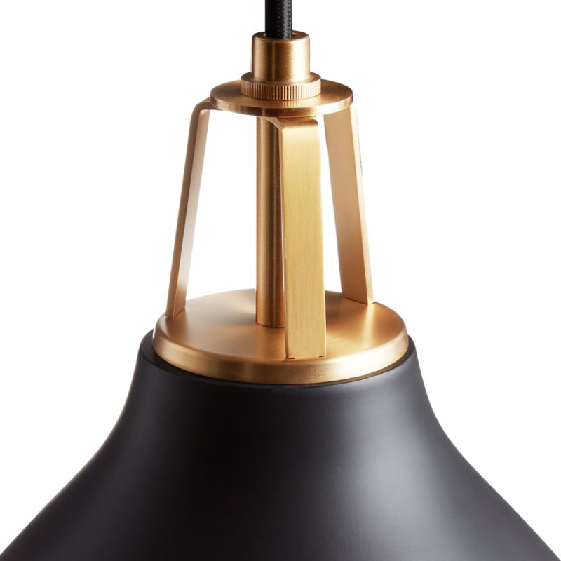 Maddox Black Bell Pendant with Brass Socket - image 2 of 13