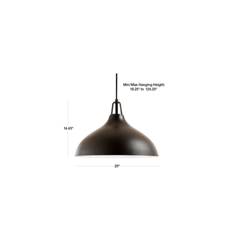 View Maddox Black Bell Large Pendant Light with Black Socket - image 2 of 8