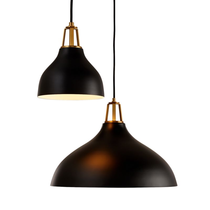 Maddox Black Bell Pendant with Brass Socket - image 7 of 13