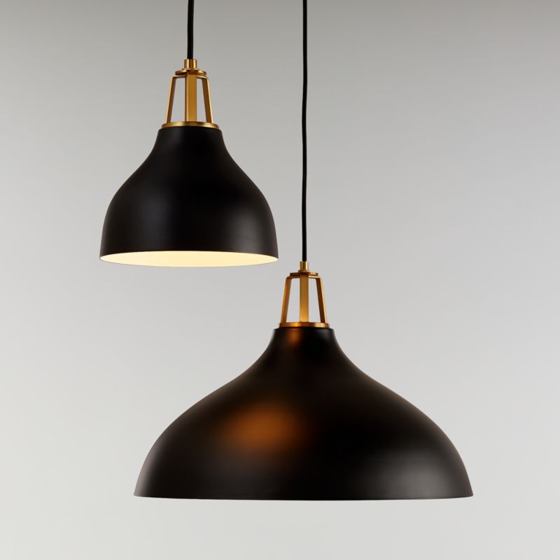 Maddox Black Bell Pendant with Brass Socket - image 4 of 13