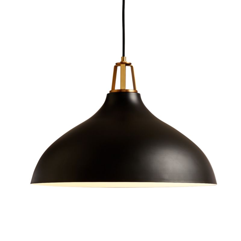 Maddox Black Bell Pendant with Brass Socket - image 8 of 13