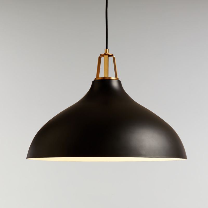 Maddox Black Bell Pendant with Brass Socket - image 5 of 13