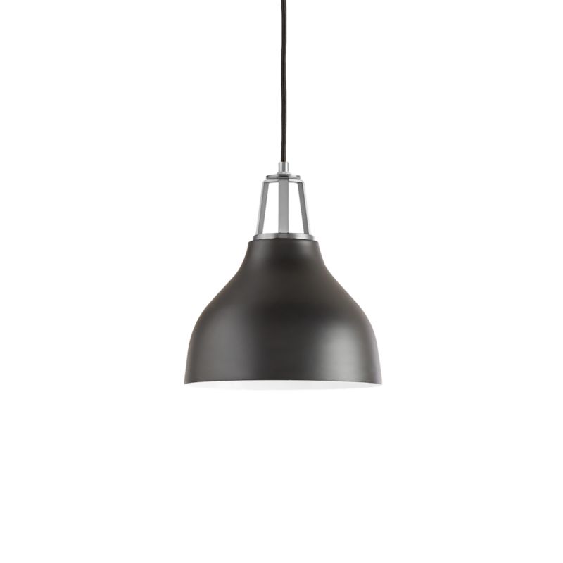 Maddox Black Bell Small Pendant Light with Nickel Socket - image 7 of 7