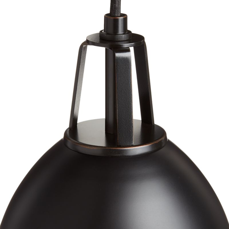 Maddox Black Dome Pendant with Black Socket - image 7 of 14