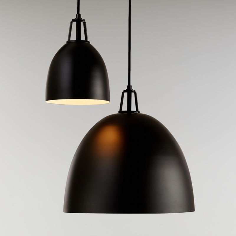 Maddox Black Dome Pendant with Black Socket - image 8 of 14