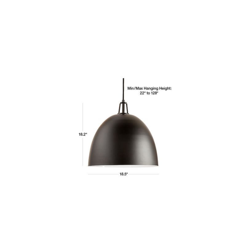 Maddox White Dome Large Pendant Light with Brass Socket