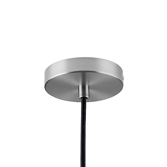 Maddox White Dome Pendant Large with Nickel Socket