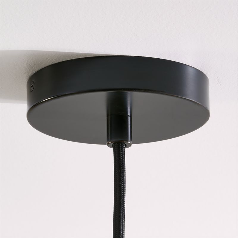 Maddox Oversized Black Dome Pendant Light with Black Socket