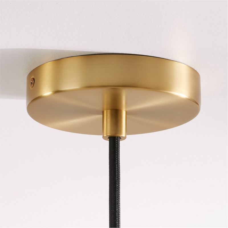 Maddox Oversized Black Dome Pendant Light with Brass Socket - image 4 of 5