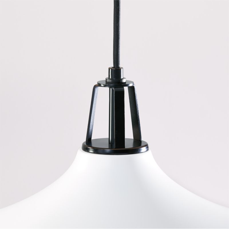 Maddox Oversized White Dome Pendant Light with Black Socket - image 3 of 4