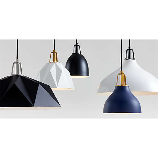 Maddox Black Bell Large Pendant Light with Black Socket