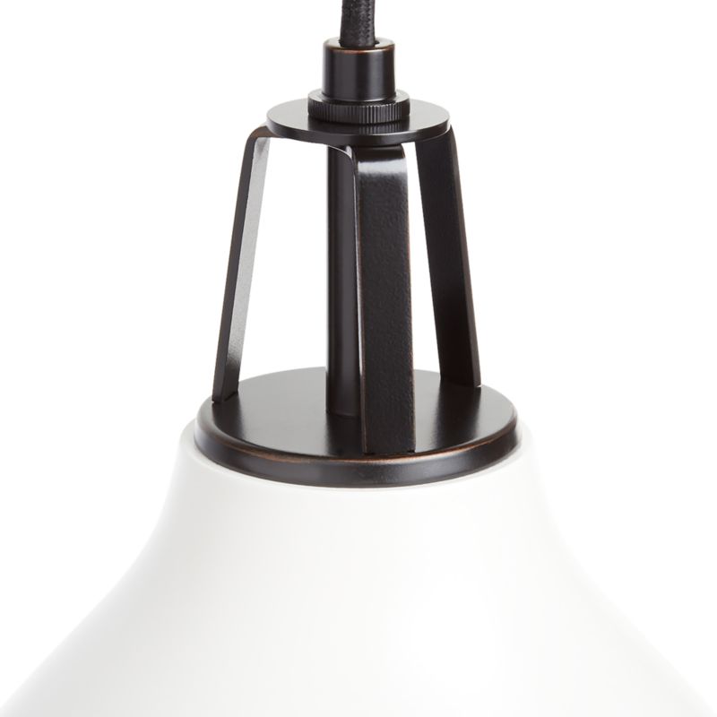 Maddox White Bell Small Pendant Light with Black Socket - image 5 of 15