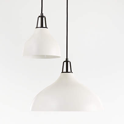 White bell pendant deals light