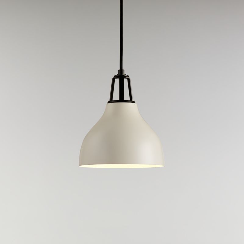 Maddox White Bell Small Pendant Light with Black Socket - image 9 of 15