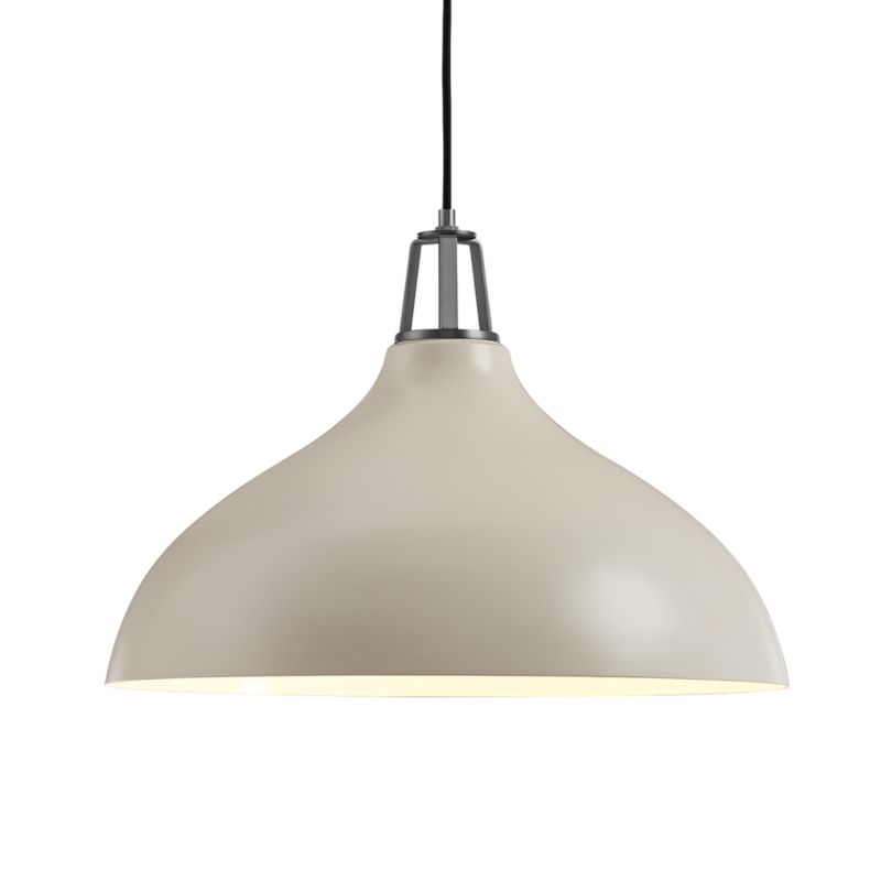 Maddox White Bell Pendant Small with Nickel Socket