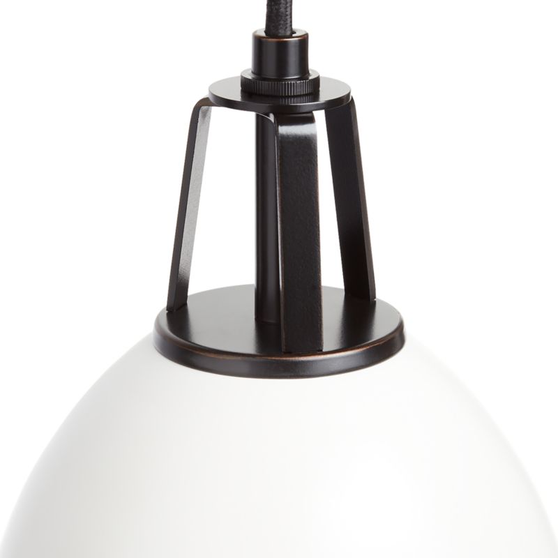 Maddox White Dome Pendant with Black Socket - image 3 of 13