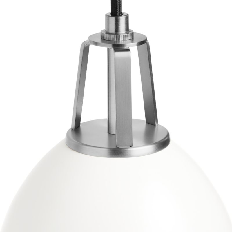 Maddox White Dome Pendant with Nickel Socket - image 6 of 15