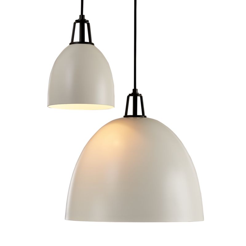 Maddox White Dome Pendant with Black Socket - image 7 of 13